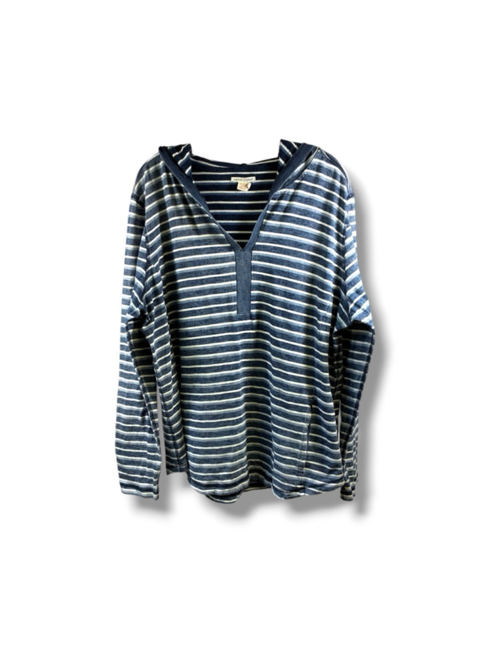 Carbon2Cobalt Striped Hoodie in Blue and White Size XL
